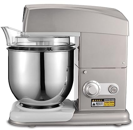 Robot De Cocina con Recipiente De Acero Inoxidable De 7L 11 Velocidad Batidora Amasadora con Agitador Mezclador, Batidor De Malla, Gancho para Masa, Agitador De Silicona para Pastel De Crema De Huevo