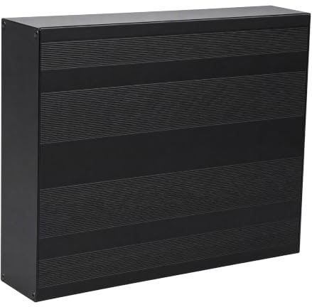 Aluminum Enclosure Box, Matte Black Project Case 50x178x220mm | Electronic Circuits Cooling, PCB Housing, Shielded Split Shell