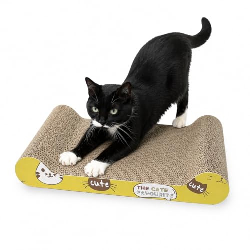 DIVCHI Cat Scratching Board Cat Scratching Pad with Catnip | Cats Scratchers | Pet Cardboard | Bed For Kitty | Kitten Scratching Boards