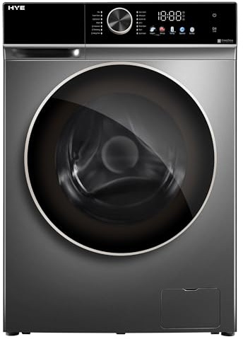 HYE Washing Machine With 10kg Drum and Noise Reduction, Eco Laundry Machine With Bedding Cycle, American Washer for Families – Large 10kg Washing Machines With Delay Timer – W0110JT12DS07 [2025]