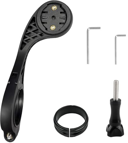 Sunyunze Support Compteur Guidon Velo Compatible avec IGS GPS GoPro Garmin Edge Out Front Vélo de Accessoires s'adapte au Guidon de 31.8-35mm Vélo de Accessoires de Sports de Plein Air