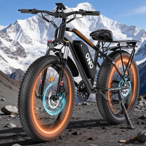 fregogo 1500W Peak Motor Electric Mountain Bike for Adults - 20MPH Fast Speed Ebike, 26” Fat Tire All Terrain E-Bike for Men Women