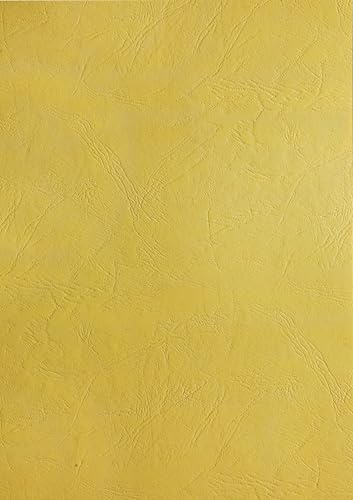 Pavo - Plats de couverture A4 grain cuir 250 g , Paquet de 100 - Jaune