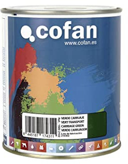 Cofan Esmalte Sintético | Color Verde Carruaje | Envase de 125 ml, 375 ml, 750 ml o 4 L