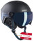 Black Crevice Skihelm SÖLDEN mit Visier, schwarz matt/blau, S (51-54)