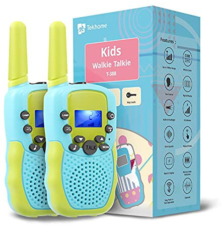 Kids Toys Age 3-8,TekHome Kids Walkie Talkies,Christmas Birthday Gifts for 4-12 Year Old Boys,Outdoor Toys for Children Hiking Camping Hunting,2 Way Radio, 22 Channels, 3 Miles.