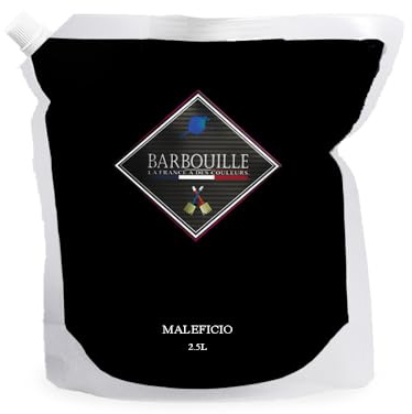 Peinture Noire Acrylique Maléficio - Aspect Velours - Peinture Mur, Plafond & Boiserie - Lessivable - Séchage En 30 min - COV A+ - Fabriquée En France - 2,5 L - BARBOUILLE
