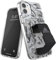 adidas Case Designed for iPhone 12 Mini 5.4, Transparent, Hand Strap Drop Tested Cases, Shockproof Raised Edges, Sports Protective Case, Grey/Black