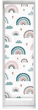 Blindecor Tenda con stampa per bambini, Blackout Easyfix, Arcobaleno, blu, 40 x 150 cm