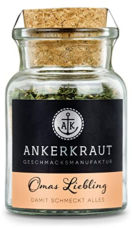 Ankerkraut Omas Liebling Gewürz, 45g im Korkenglas, Deutsche Hausmannskost Einfach Selber Kochen, Geschenk-Idee, Zuckerfrei, Braten, Kartoffeln, Eintopf Würzen, Ohne Geschmacksverstärker