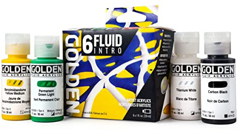 Golden Artist Colors, Flüssiges Acryl, 10-farbiges Mischset