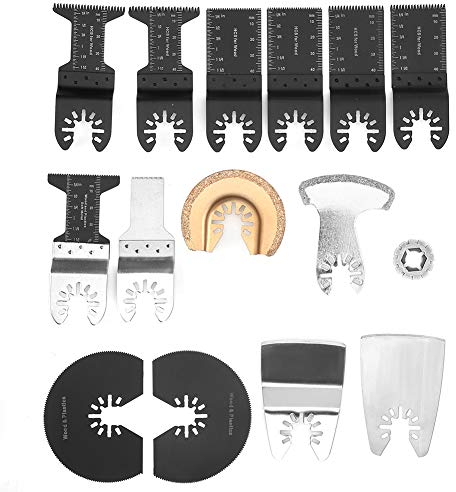 Cuchillas Multiherramienta de 15 Piezas de carburo de tungsteno para oscilación, Herramienta de oscilación, Accesorios para Herramientas de oscilación, Finas, etc.