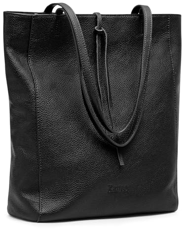 Kattee Echtleder Tragetaschen für Damen Lässige Griff Schultertaschen und Handtaschen weiche Schulter-Geldbörsen Arbeit Reisen