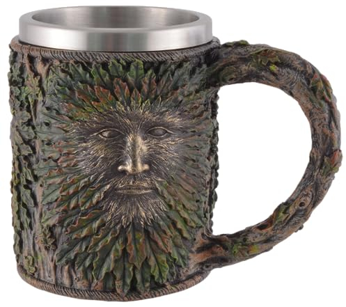 Green Man Pichet en pierre artificielle avec insert en acier inoxydable amovible Volume 600 ml