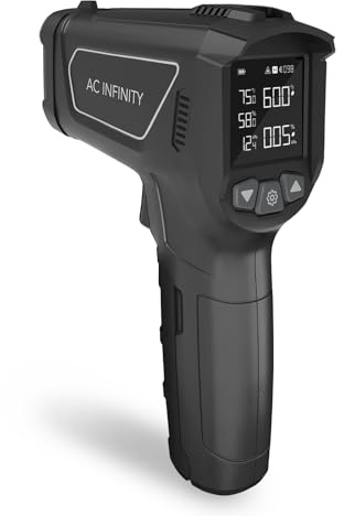 AC Infinity VPD-Thermometer, tragbares Klimamessgerät, erfasst Blatt-VPD und Temperatur, kalibriert intelligente Steuergeräte, präziser Infrarotbereich für Pflanzen Zuchtzelte Gewächshäuser Terrarien