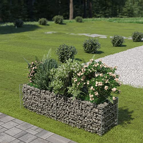 Xichuzi Arriate, Mesa De Cultivo, Huerto Domestico, Cultivo De Plantas Aromaticas, Arriate De Jardín, de gaviones de Acero 180x50x50 cm