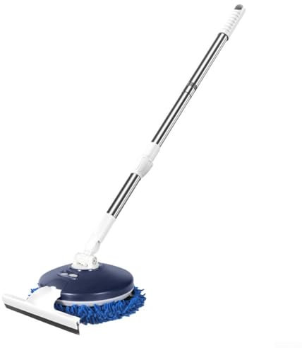 Besttoolifes Mocio elettrico wireless 2 in 1 automatico per lavavetri, telescopico, allungabile, leggero, portatile, per la pulizia dell'auto, pavimenti, pareti (aggiornato + tergicristallo)