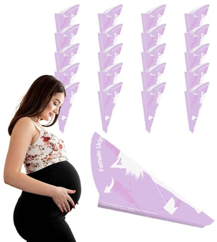 COYUN 20 unidades de urinella para mujeres, desechables, accesorios de camping, para mujeres, embudo de orina, bolsa de orina para viajes en pie