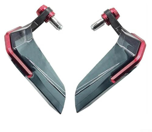 Protectores de mano de aleación de aluminio para motocicleta, resistentes al viento, anticaídas, para la mayoría de motocicletas con ajuste (rojo)