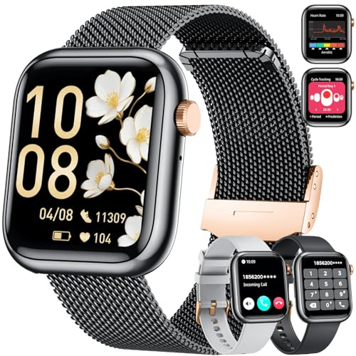 Smartwatch Donna con Effettua orologio Chiamate: 1.83 Smart Watch con Bluetooth5.2 Contapassi Sonno 123+ Modalità Sportivo Fitness Tracker IP68 Impermeabile WhatsApp Notifice Compatibile Android iOS