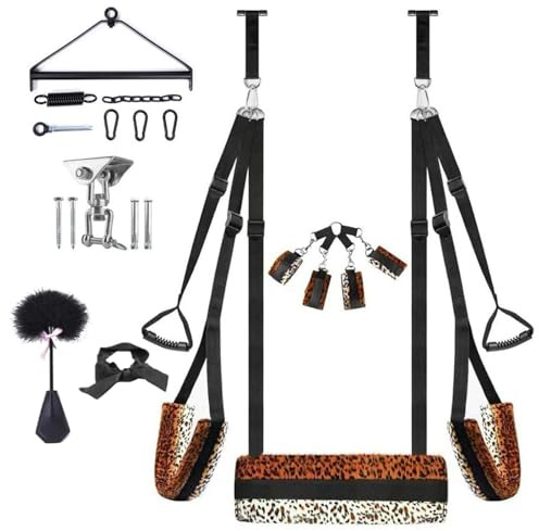 Altalena Sessuale Da Soffitto Regolabile Da Soffitto Altalena Sessuale Porta Per Porta Per Coppia Donna Compatto e Portatile,set4