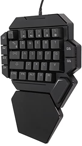 Eminchu Enhandstangentbord Ergonomiskt Litet 35 Tangenter RGB-bakgrundsbelyst för Spel och Produktivitet