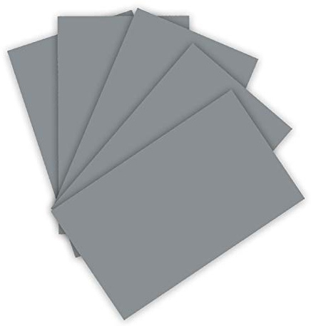 folia 6384 - Tonpapier 130 g/m², Tonzeichenpapier in steingrau, DIN A3, 50 Bogen, als Grundlage für zahlreiche Bastelarbeiten, Grau