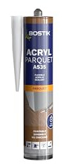 Bostik Joint Acryl Parquet – Chêne Foncé – Mastic Colle Acrylique Spécial Parquet – Finition Pour Parquet et Sols Stratifiés – Séchage rapide – Ponçable & Compatible Tous Vernis – 300 ml