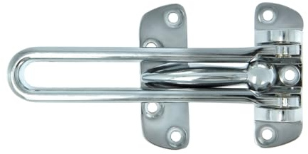 Amig - Sicherheitskette für Türen Mod. 2 | Länge der Stange: 120 mm | Einsteckgriff für Eingangstüren | Robuster Verschluss durch Seitenschiene | Zamak Silber