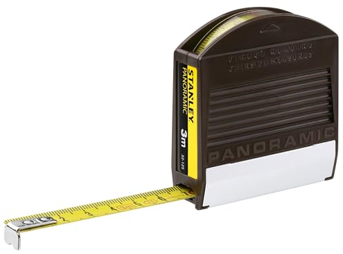 Stanley 1-32-125 Panoramic Tape Measure, Yellow/Black, 3 m/12.7 mm