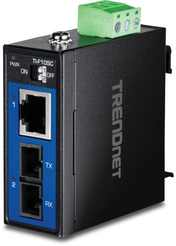TRENDnet Industrial 100Base-FX Multi-Mode SC Fiber Converter,TI-F10SC
