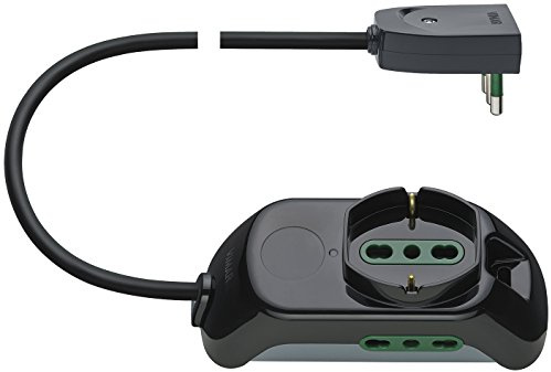 Vimar FP00510.C 1 Presa multipla universale per spine 10 E 16 A con E senza Terra + 2 Bpresa, cavo 1.5 m, Nero