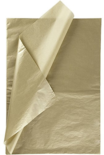Carta velina, 50 x 70 cm, 14 g, oro, 25 fogli