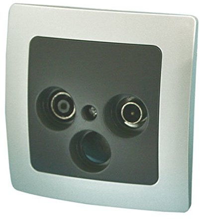 Base antena TV 75O + radio empotrable de color plata/gris 36.535/A/PG 8430552137633