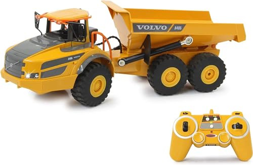 JAMARA 405056 Volvo A40G 1:20 2,4 GHz - Dirección Fiel a la torcedura, inclinación hacia Arriba y Abajo, Sonido Realista del Motor (desconectable), Modo de demostración, 2 Ruedas, Modo de Espera