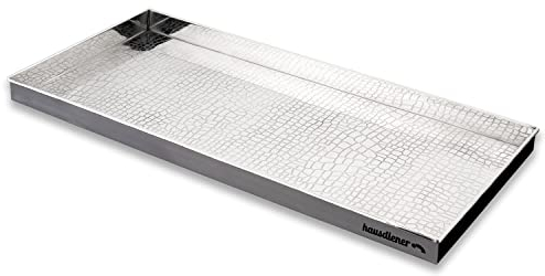 hausdiener Schuhtablett Schuhwanne Schuhabtropfschale Schuhmatte, hoher Rand, Boot Tray (Silber, Edelstahl)