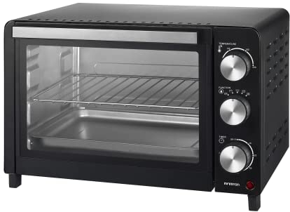 INFINITON HSM-A18N – Horno sobremesa, Negro, 18L, 1200W, Convección, Doble acristalamiento, Control de temperatura, Temporizador 60 min.
