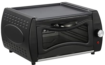 Reldor Tandoor Mini Oven Lahmacun Manakish Naan Bread Maker Pizza Oven Tandoori with Hot Top Plate, Mini Pizza Chapati roti maker for Home and Takeaways Electric Tandoor, Black