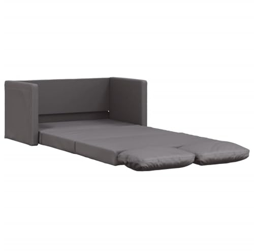 vidaXL Bodensofa, Klappbar Bodenbett Sofa mit Schlaffunktion, Schlafsofa Schlafsessel mit Metallgestell, Klappsofa Sofabett für Wohnzimmer Schlafzimmer, Grau Stoff