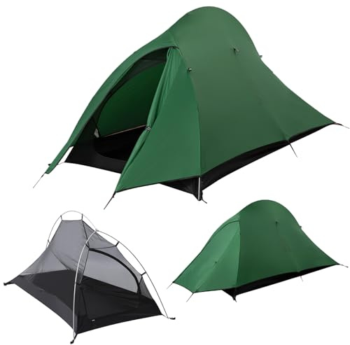 1-Person Lightweight Backpacking Tent - Waterproof Tent for Single Person, Ultralight Camping Tent for Outdoor, Easy Setup for One Man, Solo, Sports, Hiking, Travel by Croosseoutdoors
