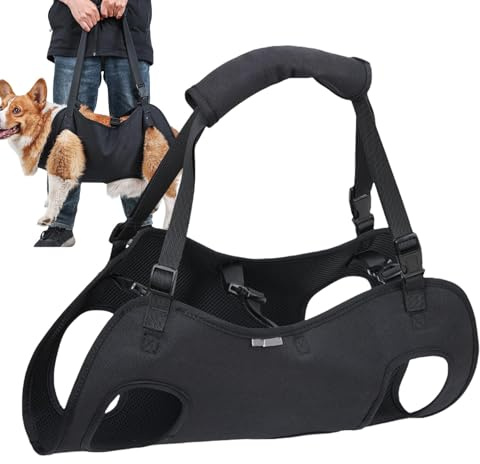 Imbracatura di supporto per passeggiate con cani, imbracatura per trasporto cani | Imbracatura di supporto per animali domestici,Gilet tracolla per recupero cani con manico addensato