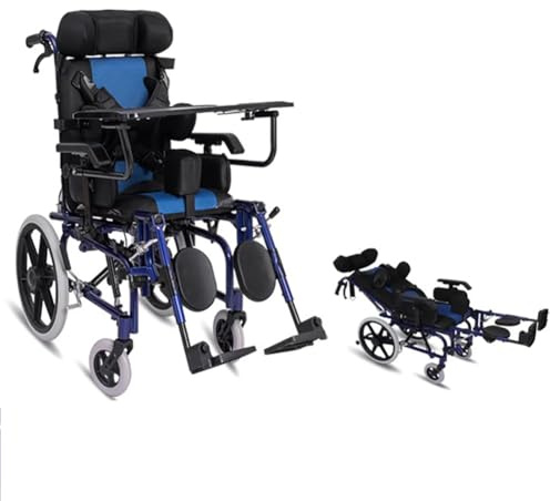 PA-DABAOO Pliant Fauteuil Roulant Pour Les Enfants Atteints De Paralysie Cérébrale Et De Personnes Âgées, Fauteuil Roulant Allongé Léger, Fauteuil Roulant,Adult styles