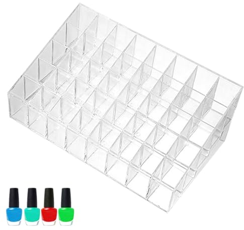 Portarossetto in acrilico – scomparto trasparente per Gloss, 9/24/36/40 scomparti | organizer da scrivania durevole per rossetto e toeletta