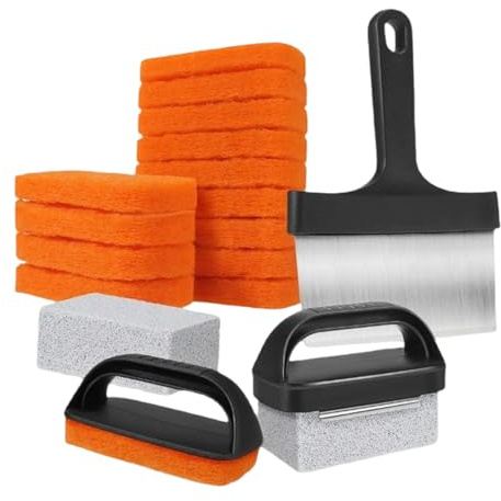 Kit Di Pulizia Della Piastra - Detergente Per Top, Detergente Per Piastre, Set Di Pulizia A Griglia Multifunzionale, Raschietto A Piastra Portatile Per Ristorante BBQ Dorm Picnic Hot