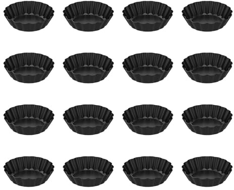 UALXPAO Carbon Steel Egg Tart Mould Carbon Steel Egg Tart Mould Reusable Pudding Mold Multipurpose Mini Pie Pan Tartlets Pans Pastry Bakeware Accessories