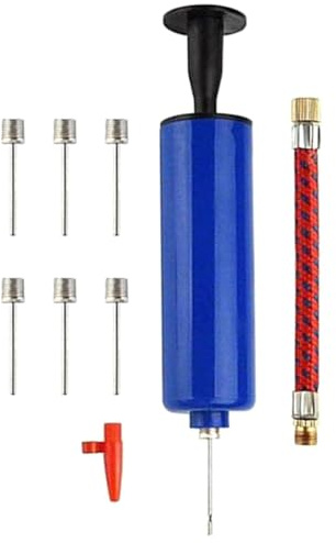 KACCDE Kit per palloni portatili a mano con tubo di estensione dell'ago Gonfiatore da calcio Pompe a mano per sport pallavolo calcio basket compatto trasporto stoccaggio