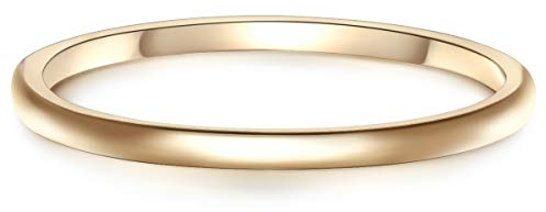 GLANZSTÜCKE MÜNCHEN Damen-Ring Sterling Silber gelbvergoldet - Goldring Steckring Vorsteckring Stapelring