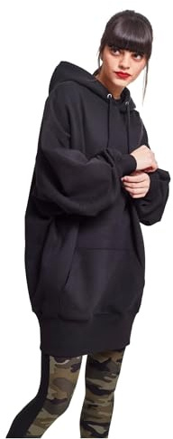 Urban Classics Ladies Long Oversize Hoody Mujer Sudadera con Capucha Negro