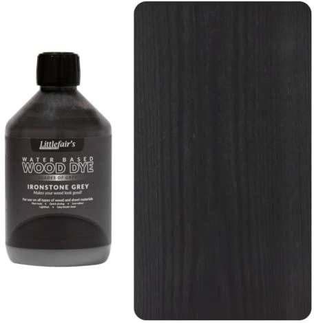 Littlefairs wasserbasierte Holzbeize & Farbstoff - Pastell-Reihe (500ml, Ironstone Grey)