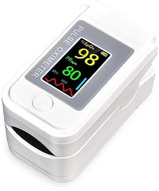 FONCBIEN Oxímetro de Dedo - Saturación De Oxígeno En La Sangre -Oxímetros De Pulso Para Atletismo y Aviación,Frecuencia Respiratoria,Frecuencia De Pulso,Índice De Perfusión De Sangre